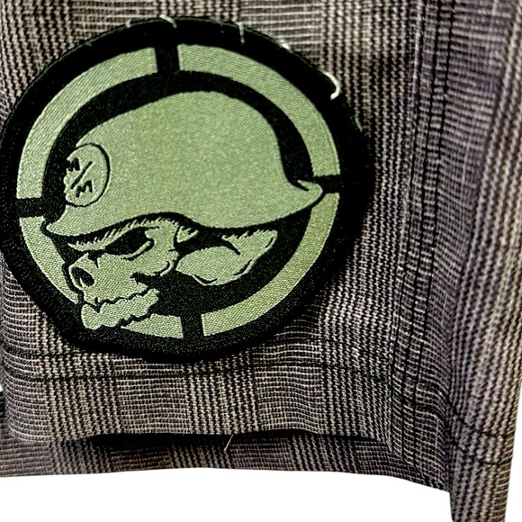 Metal Mulisha The Deuce II Black Gray Checkered Print Board Shorts Boys Large - Picture 2 of 7